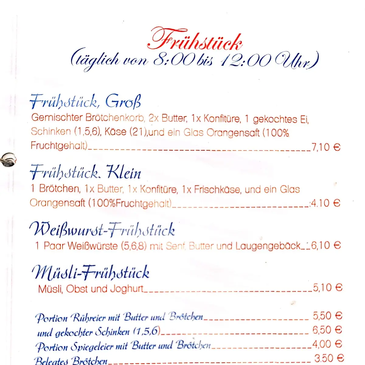 Speisekarte photo 2