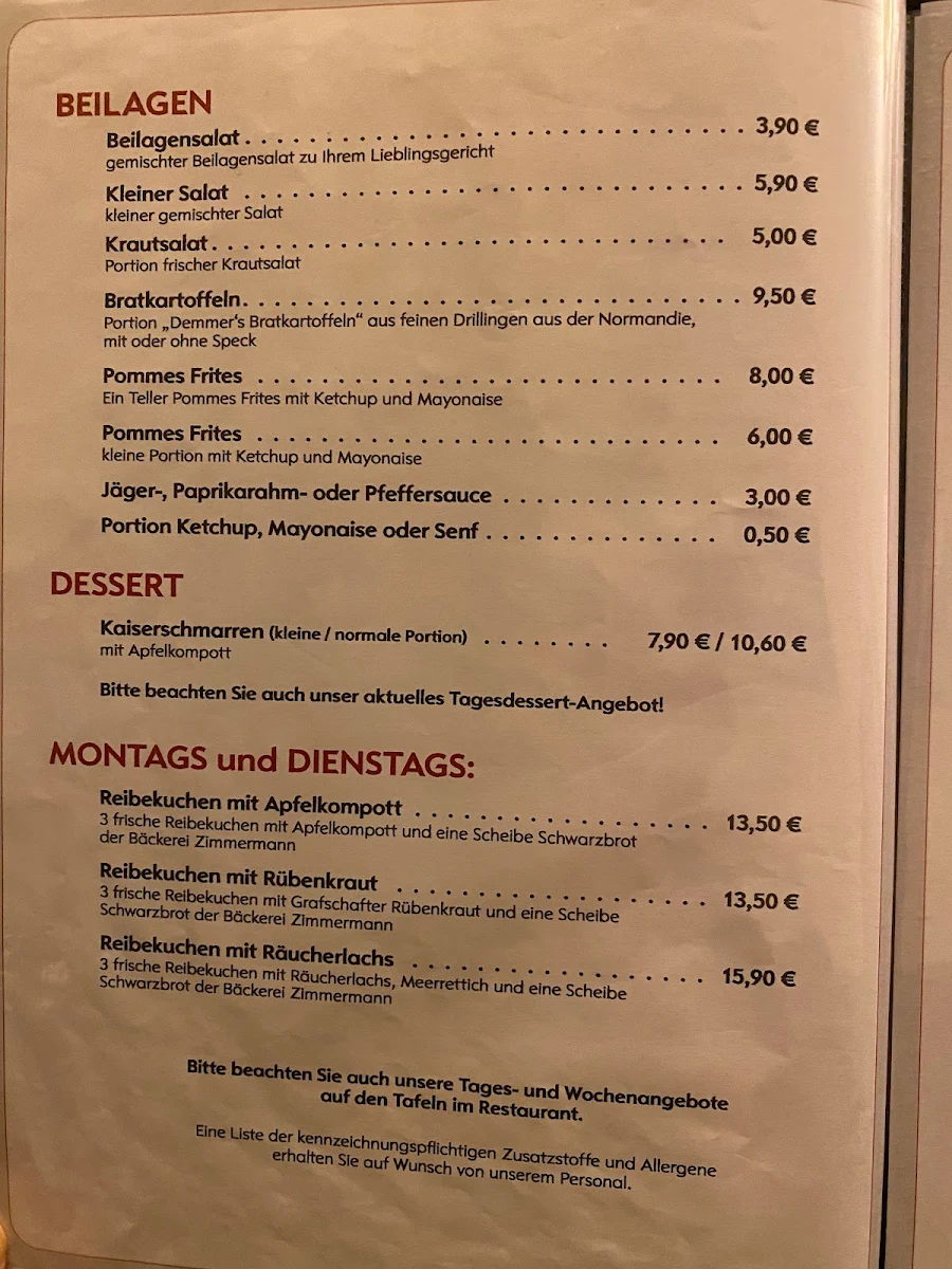 Speisekarte photo 2