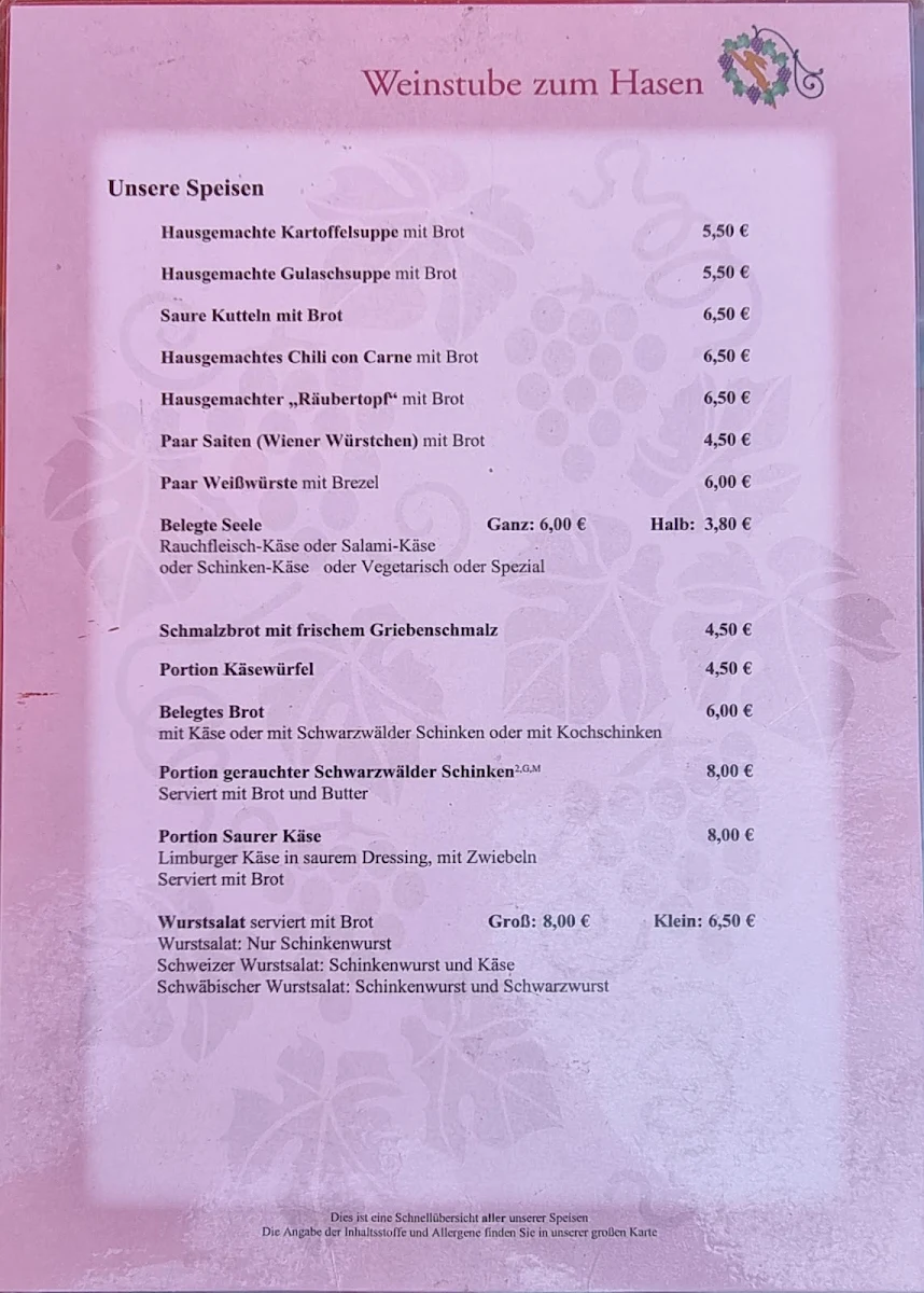 Speisekarte photo 2