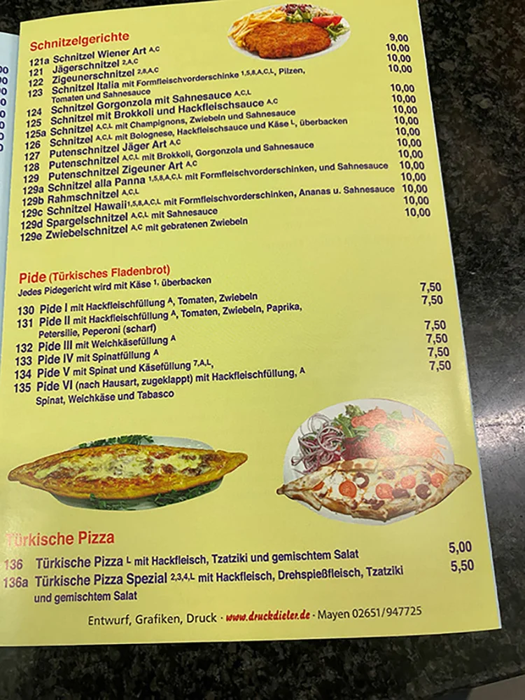 Speisekarte photo 1