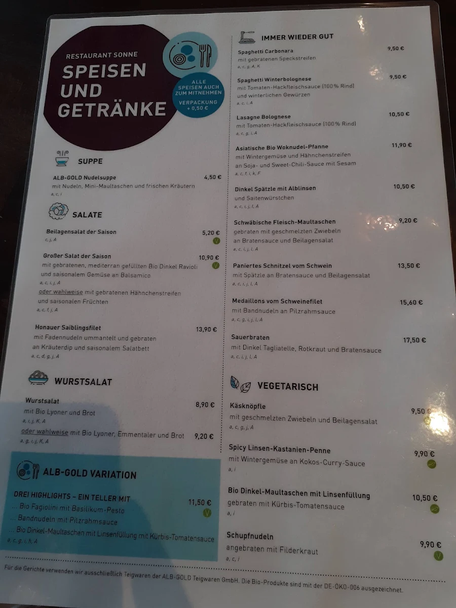 Speisekarte photo 2