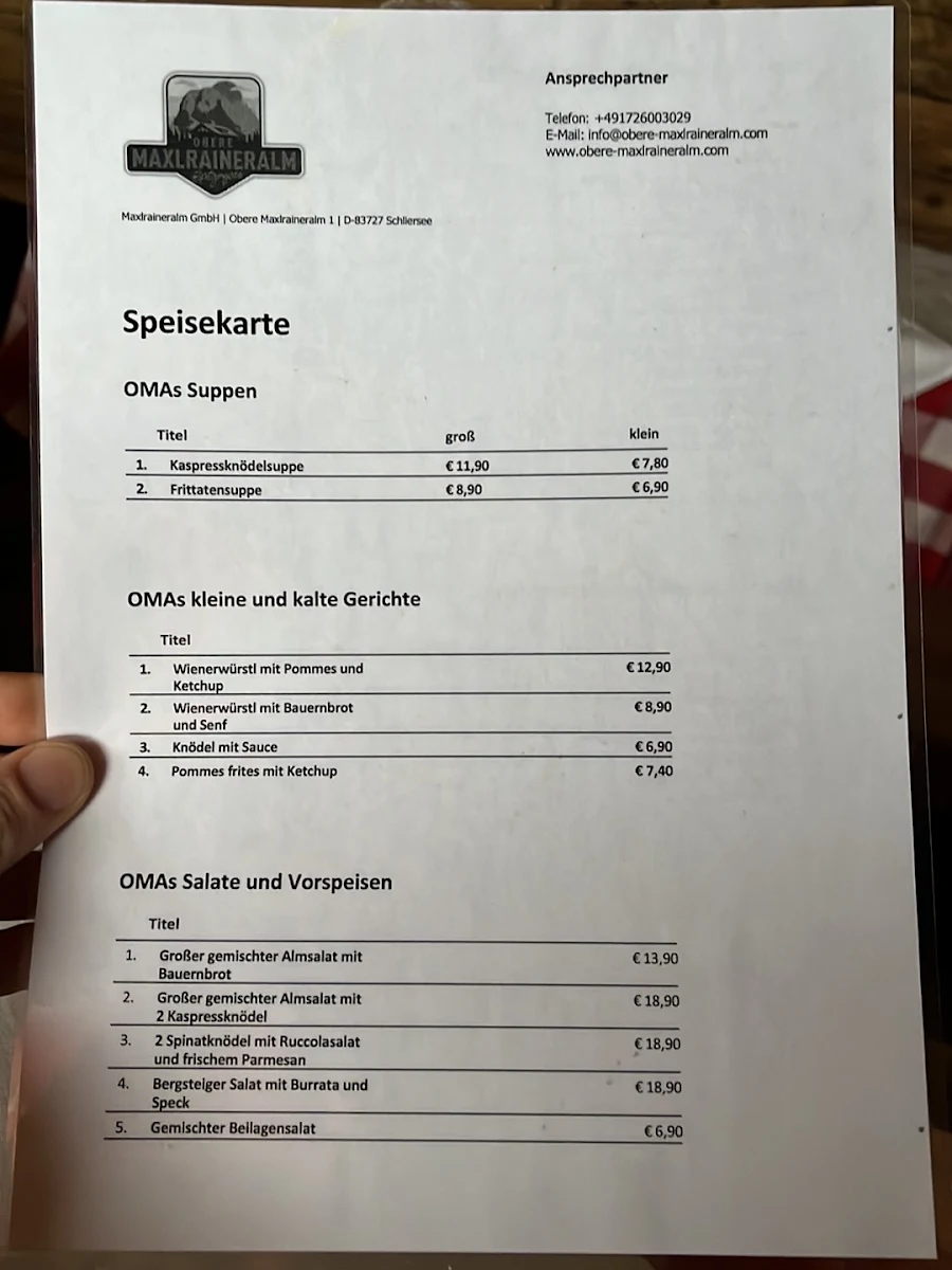 Speisekarte photo 2