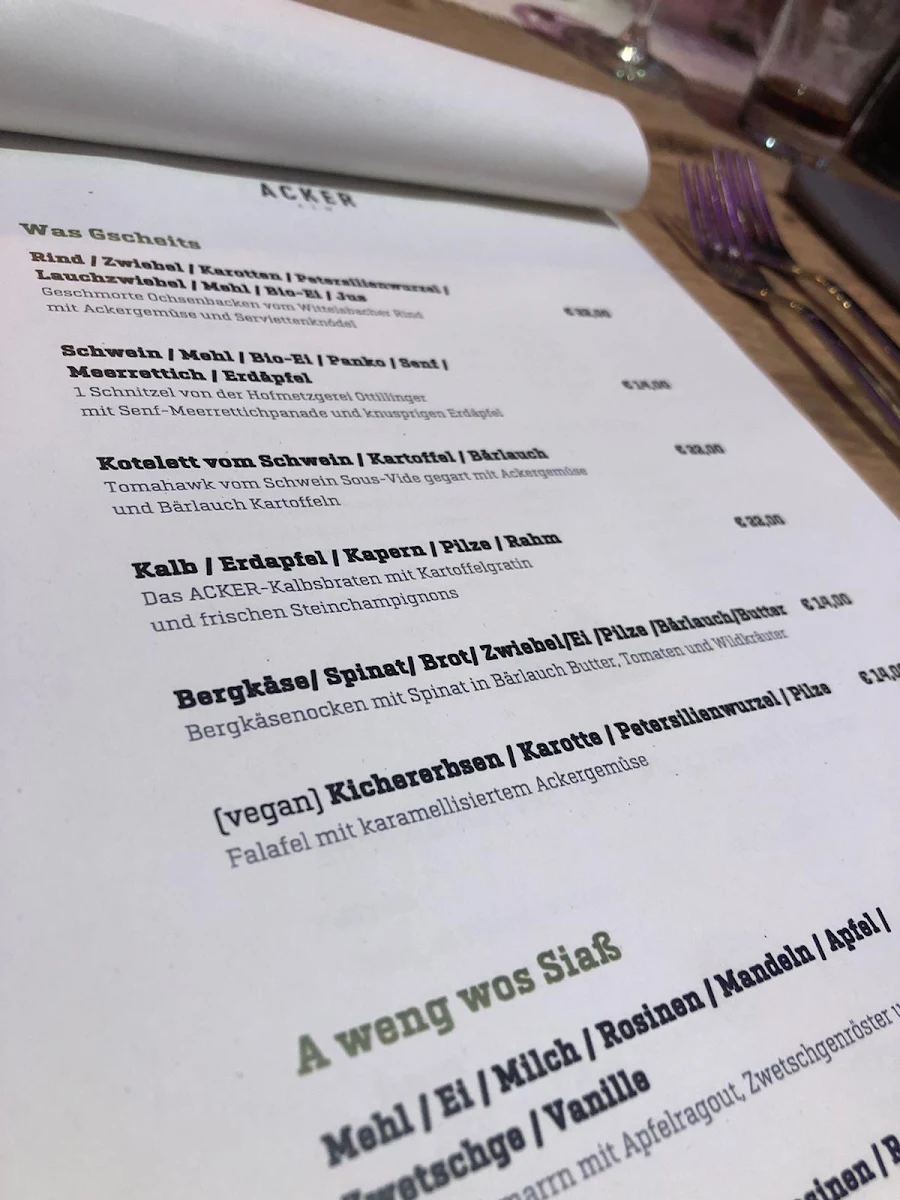 Speisekarte photo 2