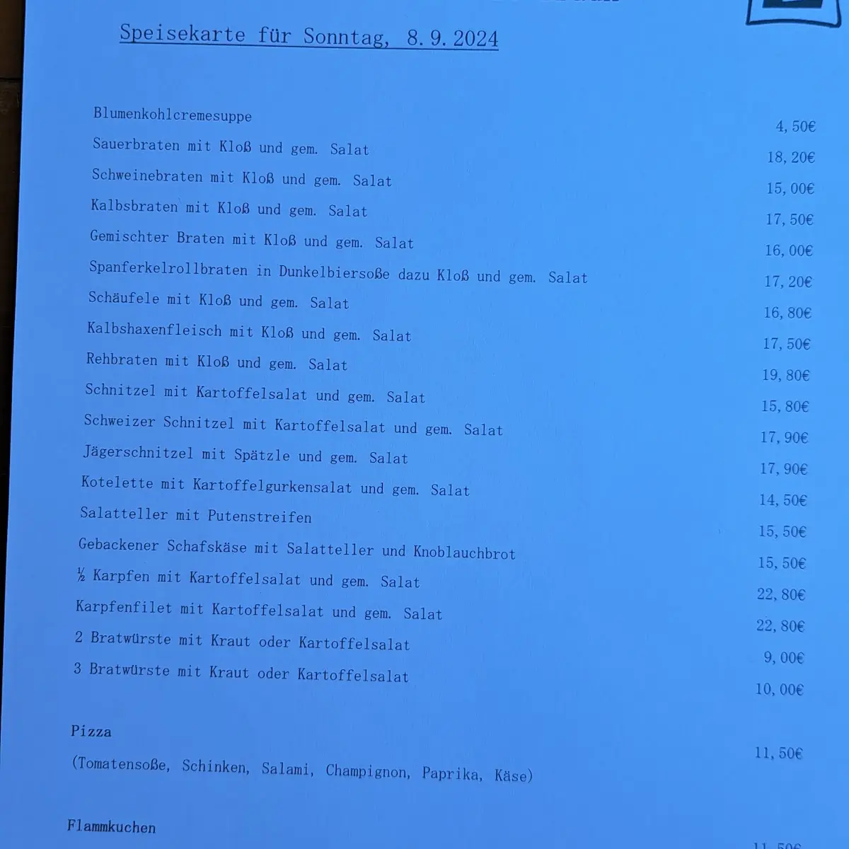 Speisekarte photo 3