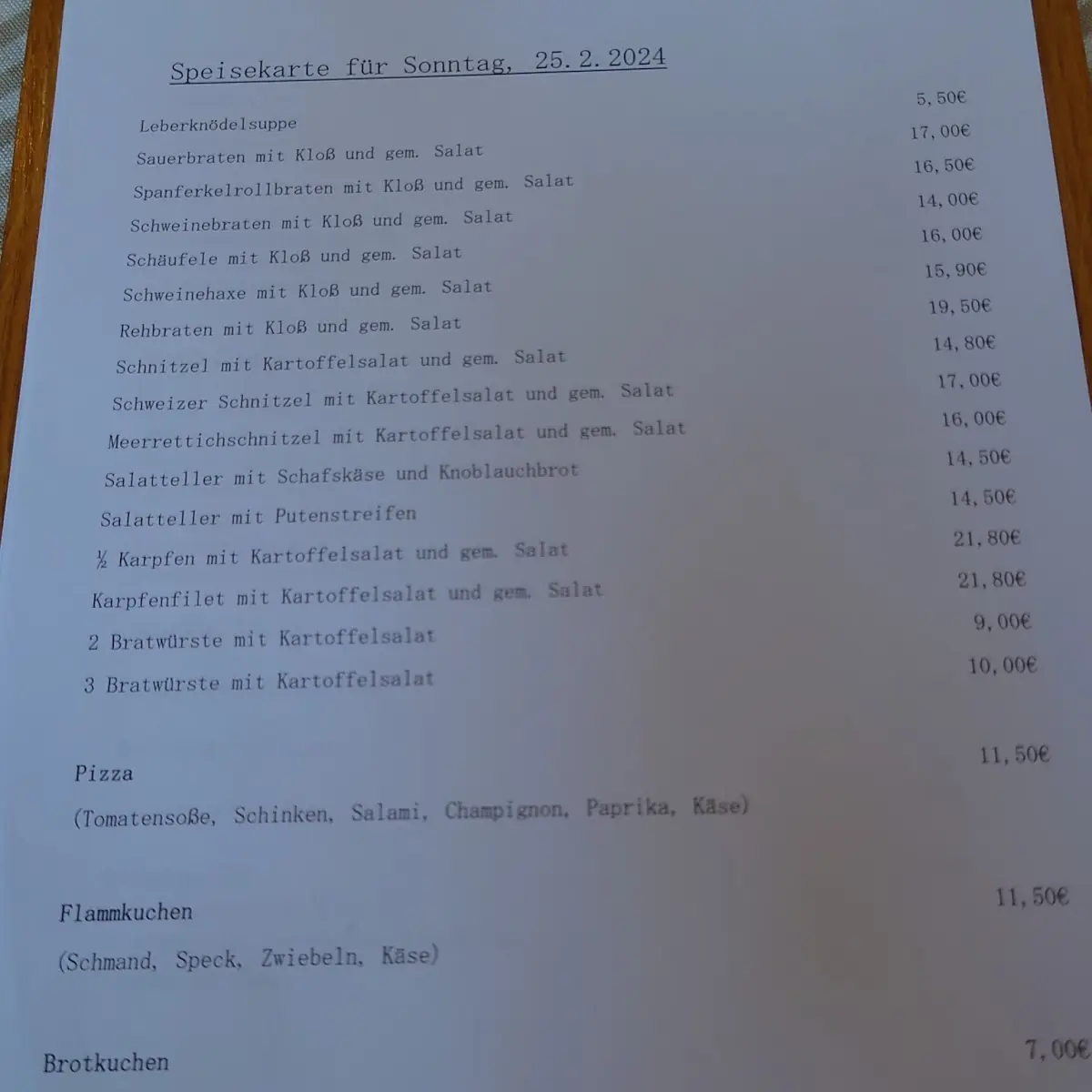 Speisekarte photo 6