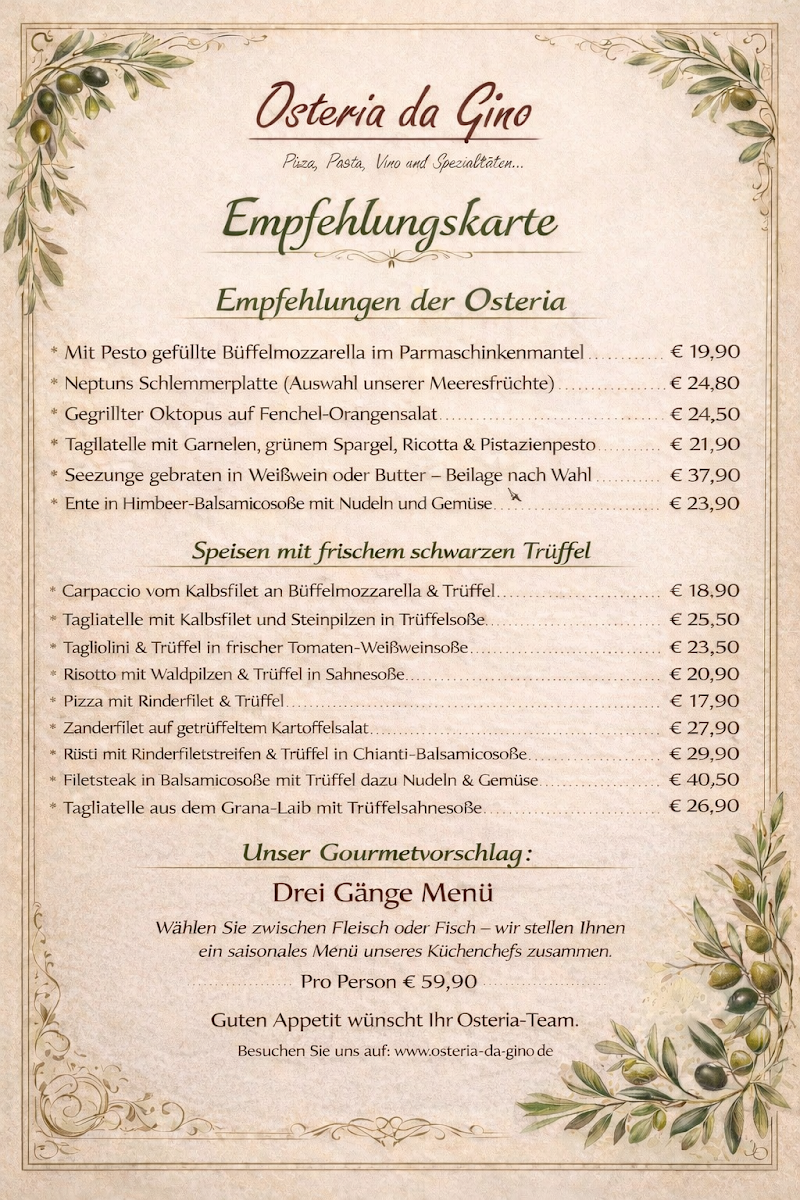 Speisekarte photo 1