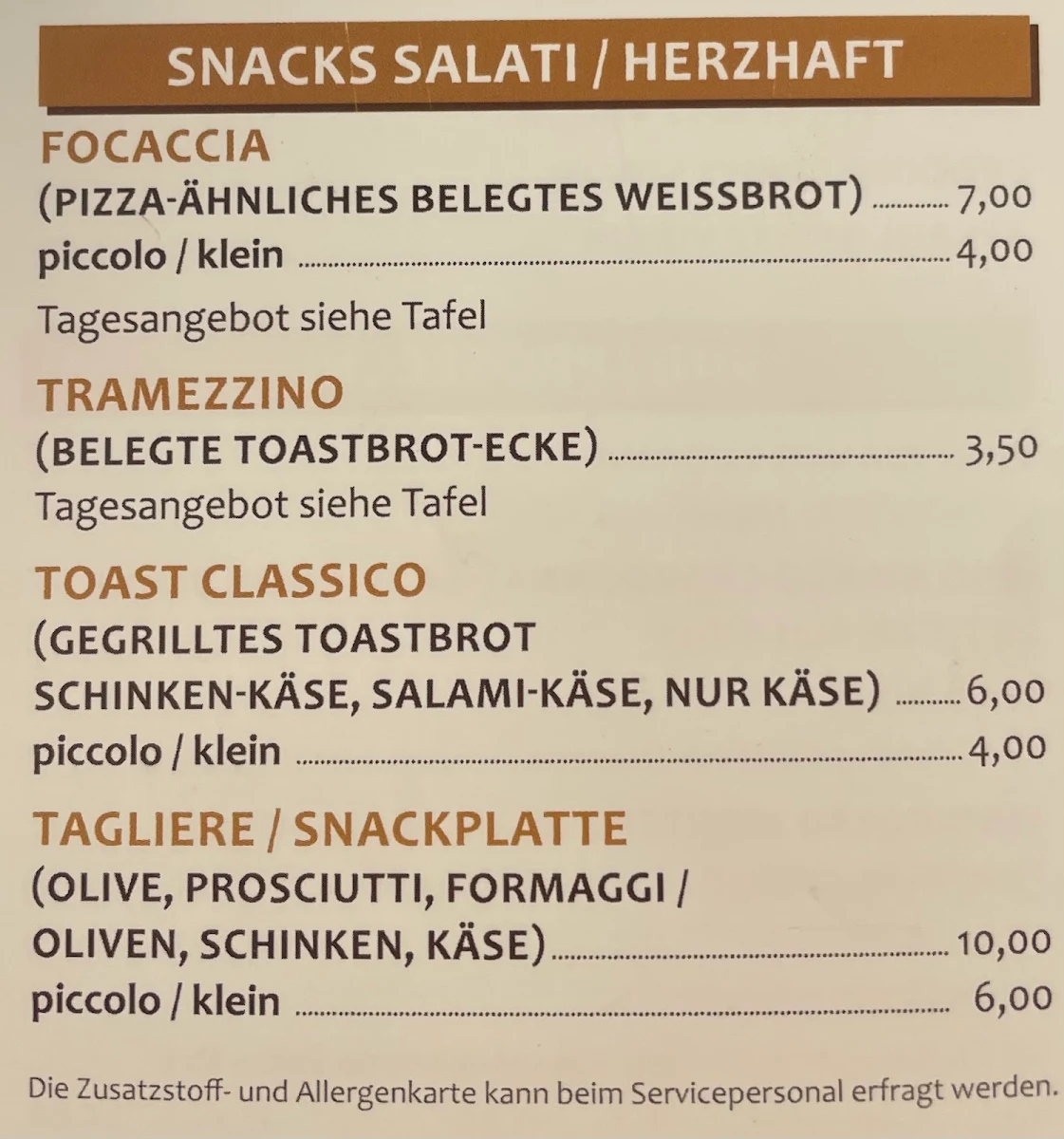 Speisekarte photo 2