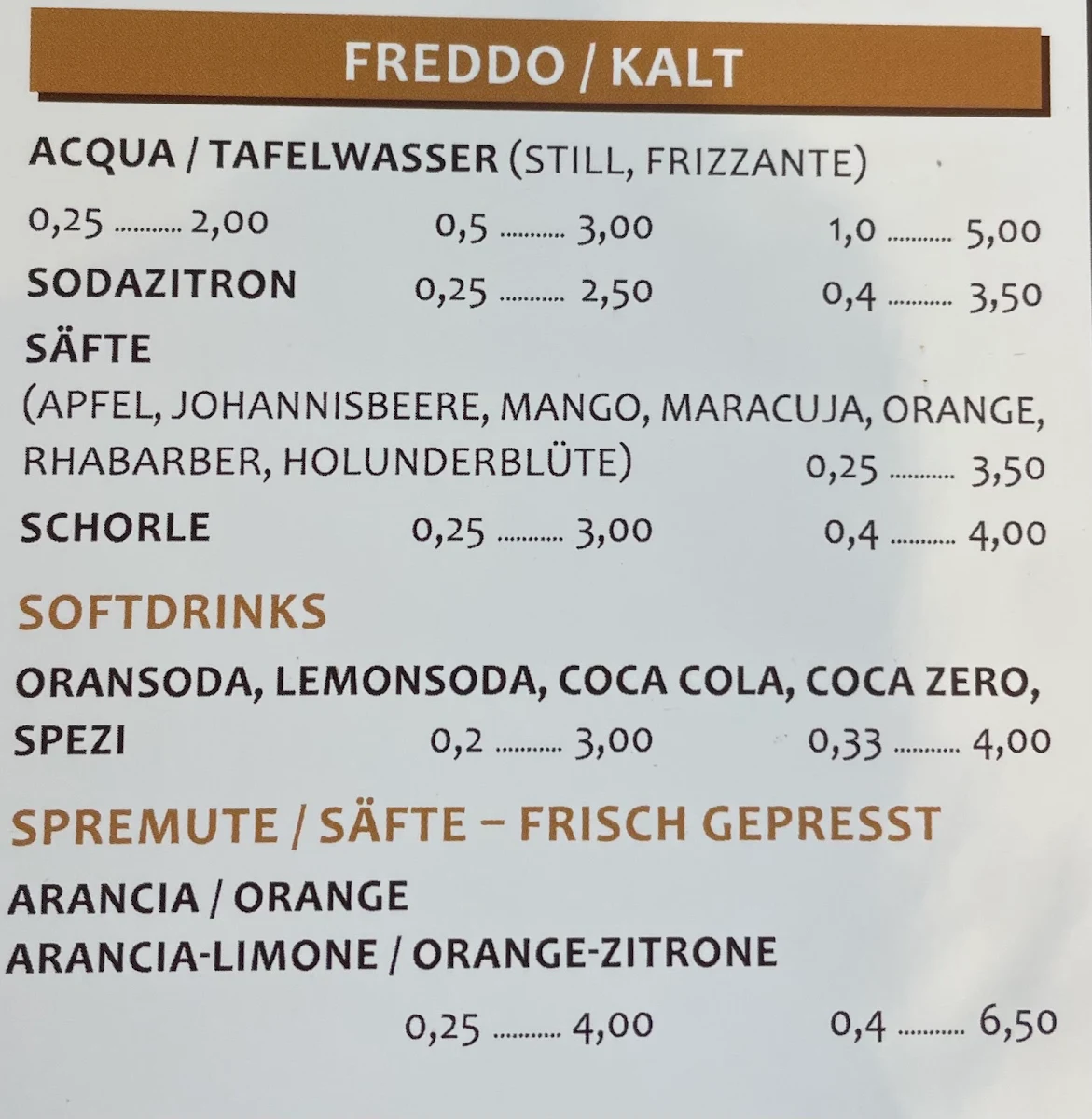 Speisekarte photo 3