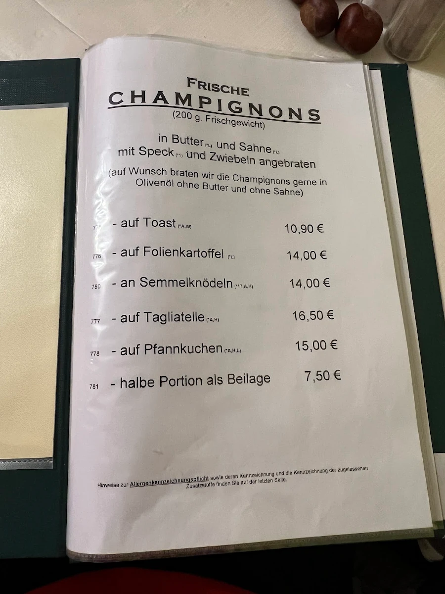 Speisekarte, HAUCK‘s GRILL RESTAURANT