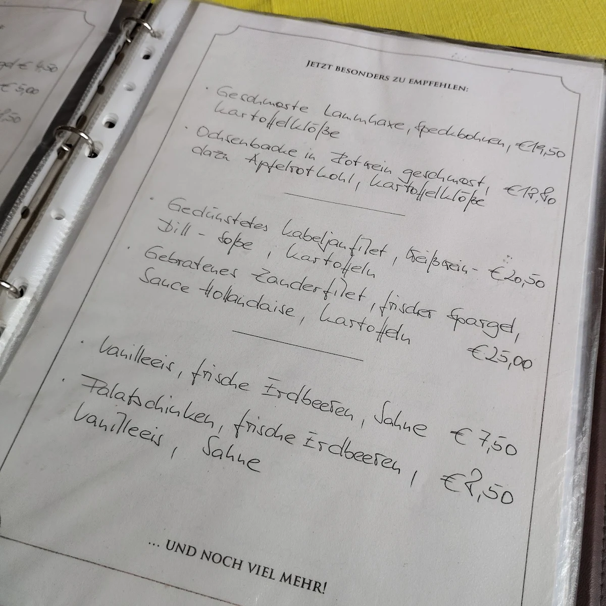 Speisekarte photo 2