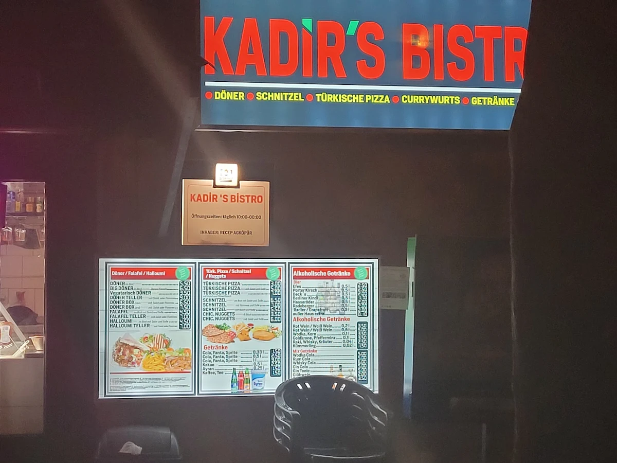 Speisekarte, Kadir Bistro