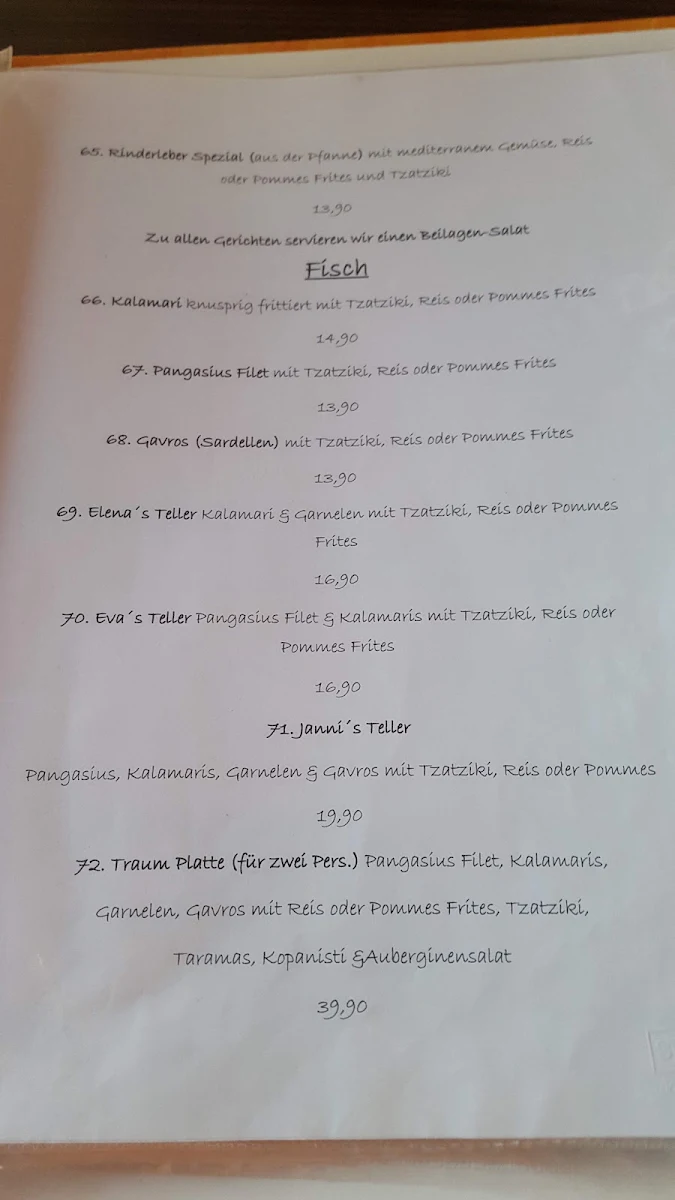 Speisekarte photo 1
