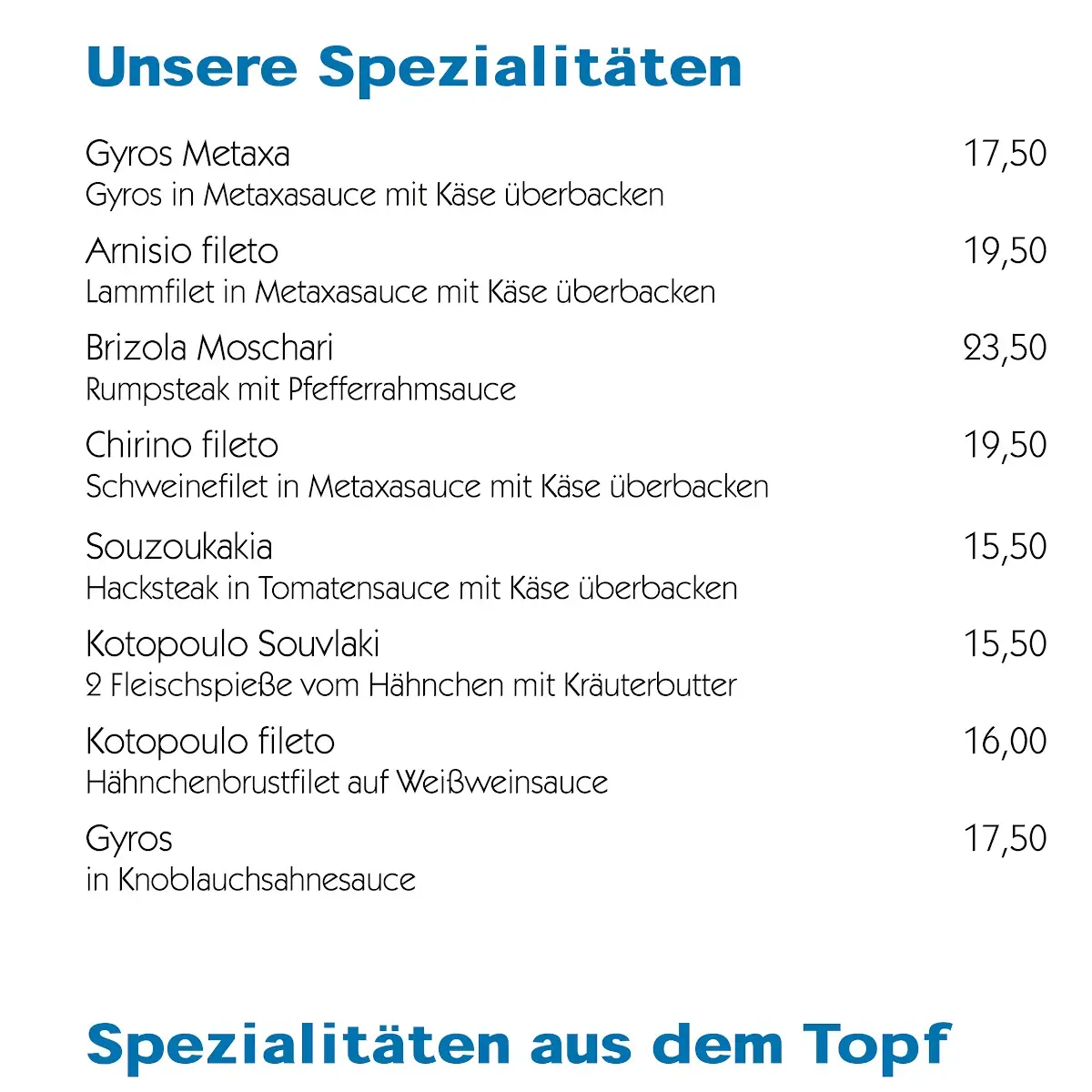 Speisekarte photo 3