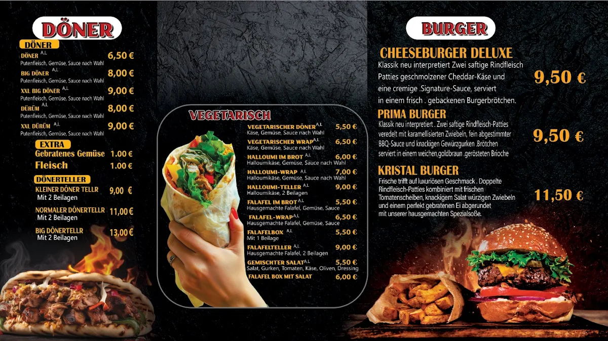 Speisekarte, Laufer Döner