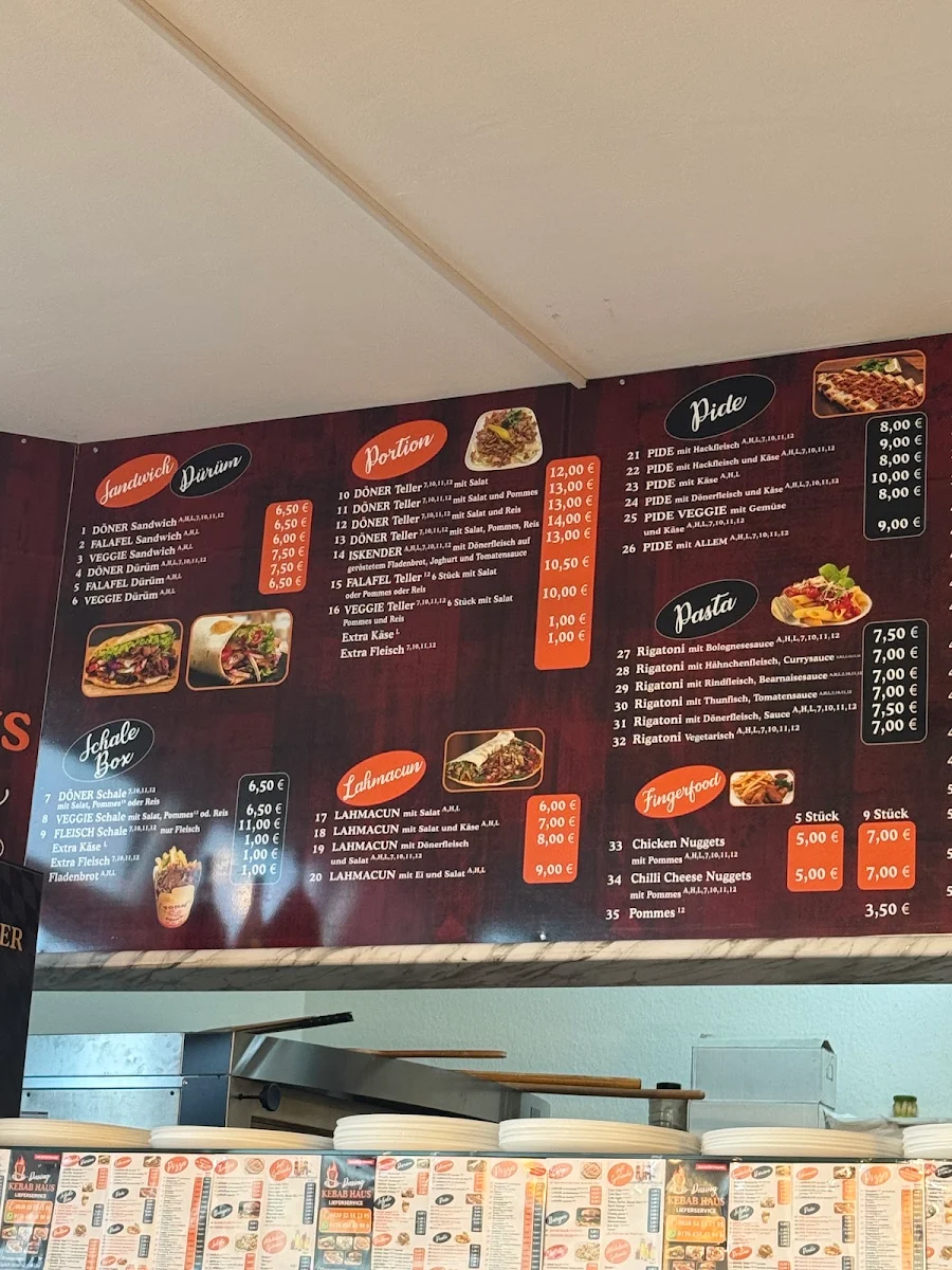 Speisekarte, Dasing Kebab Haus