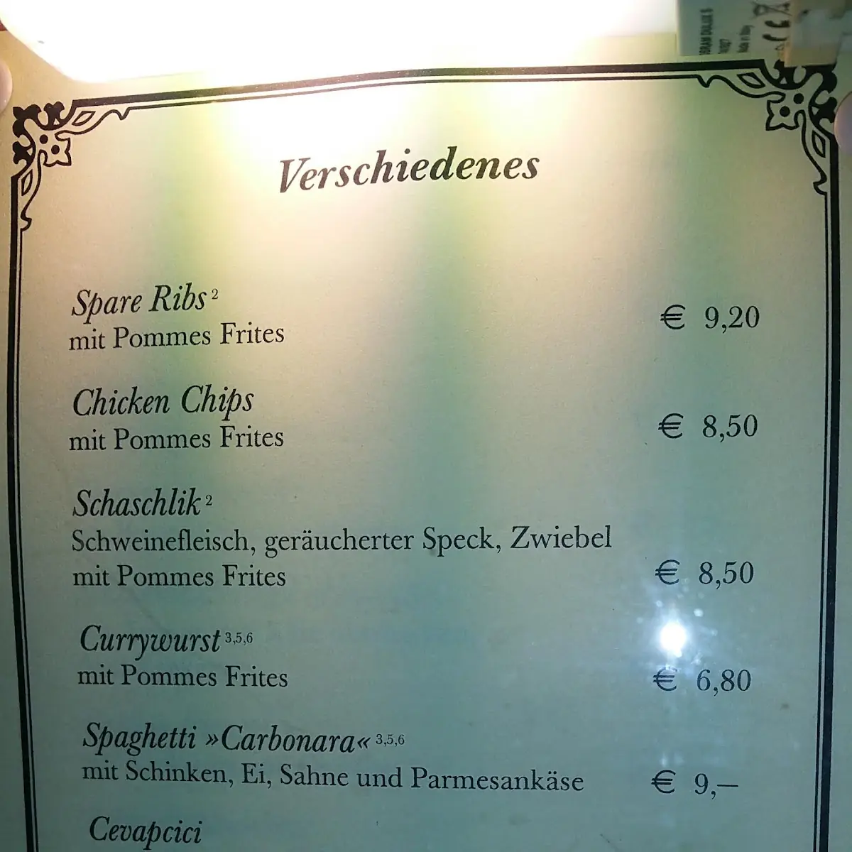 Speisekarte photo 4