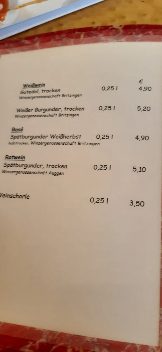 Speisekarte photo 5