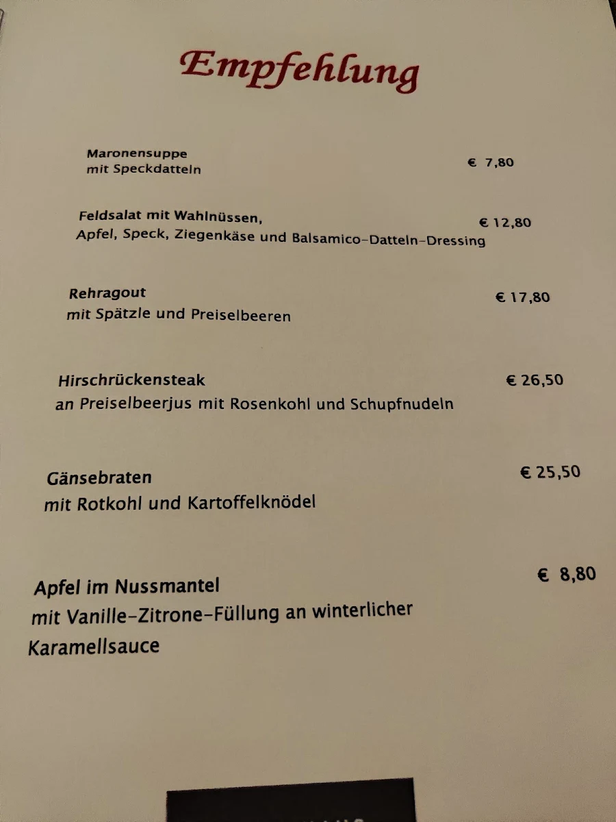 Speisekarte photo 1