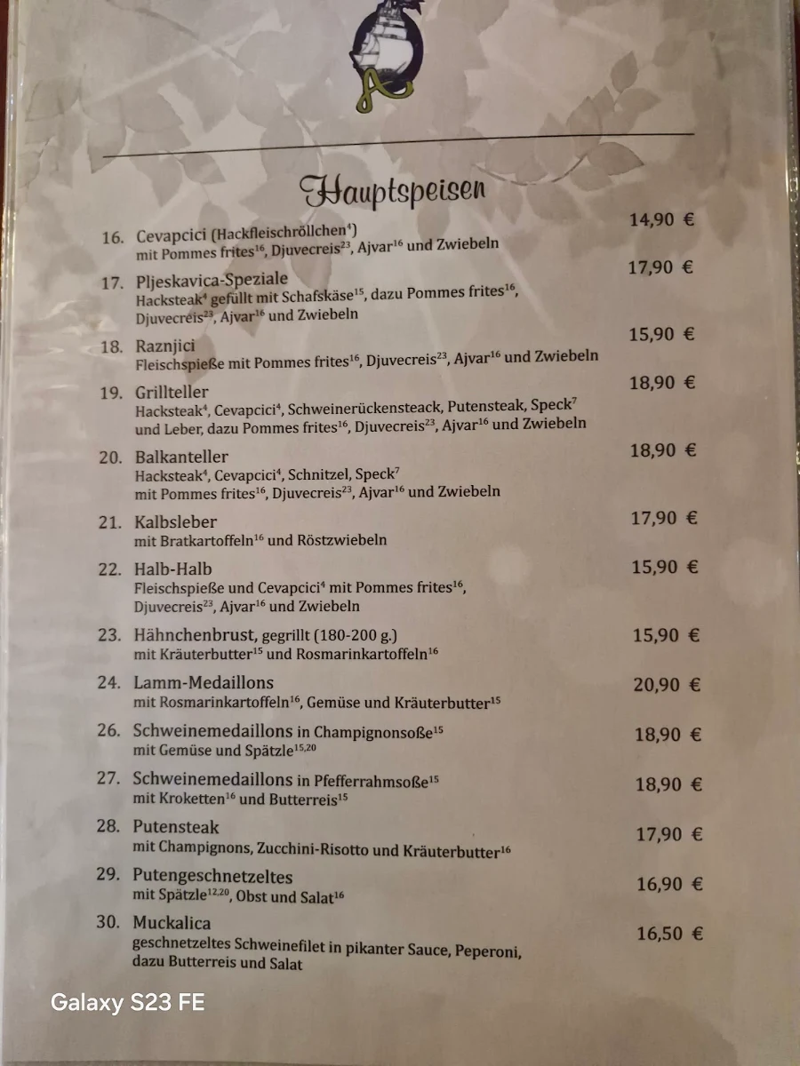 Speisekarte photo 1