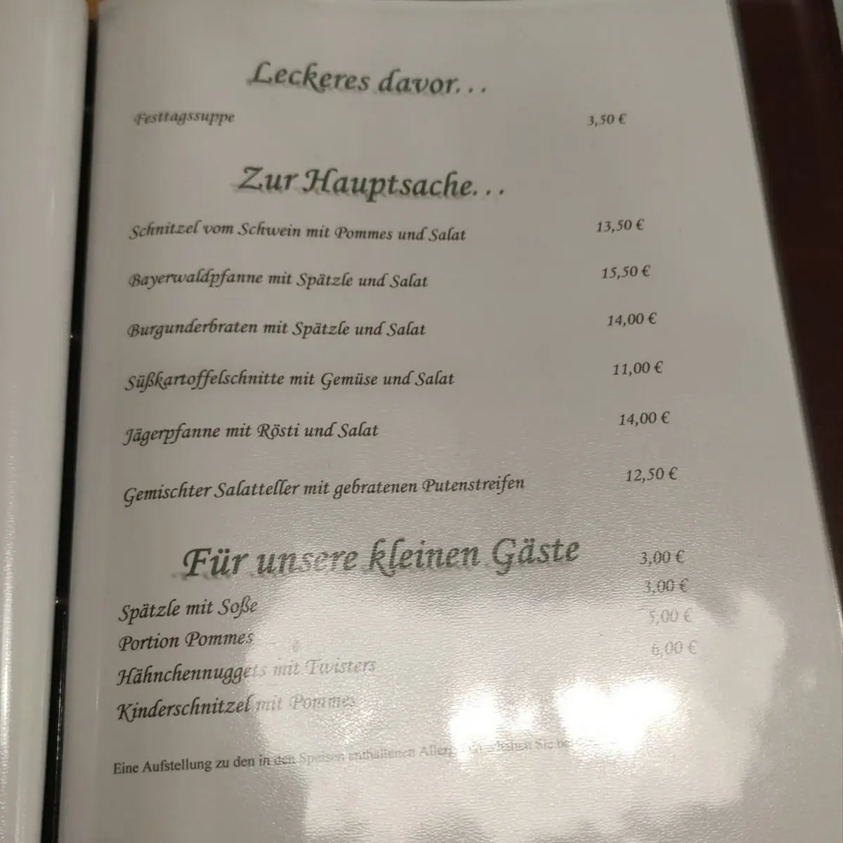 Speisekarte photo 1