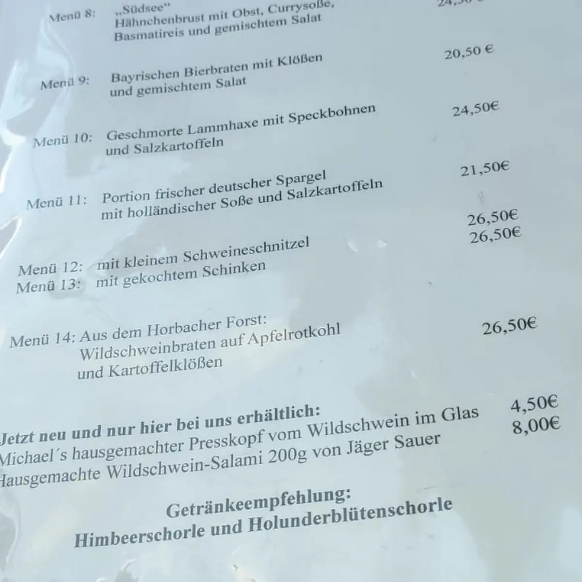 Speisekarte photo 3