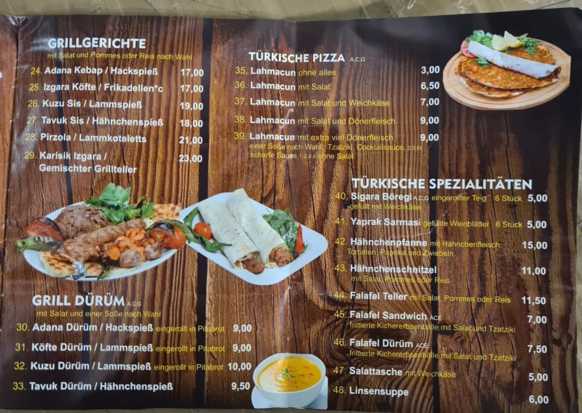 Speisekarte photo 2