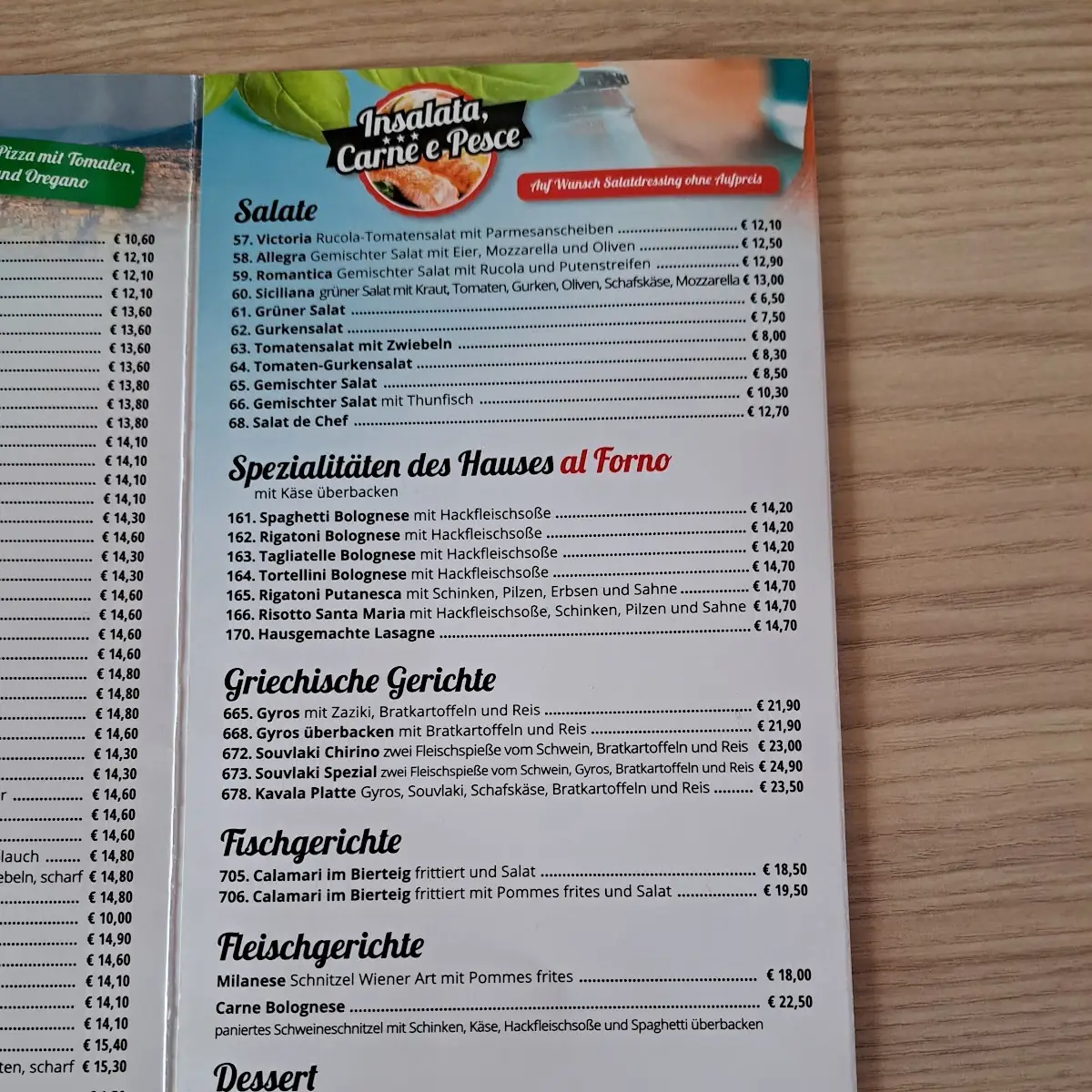 Speisekarte photo 2