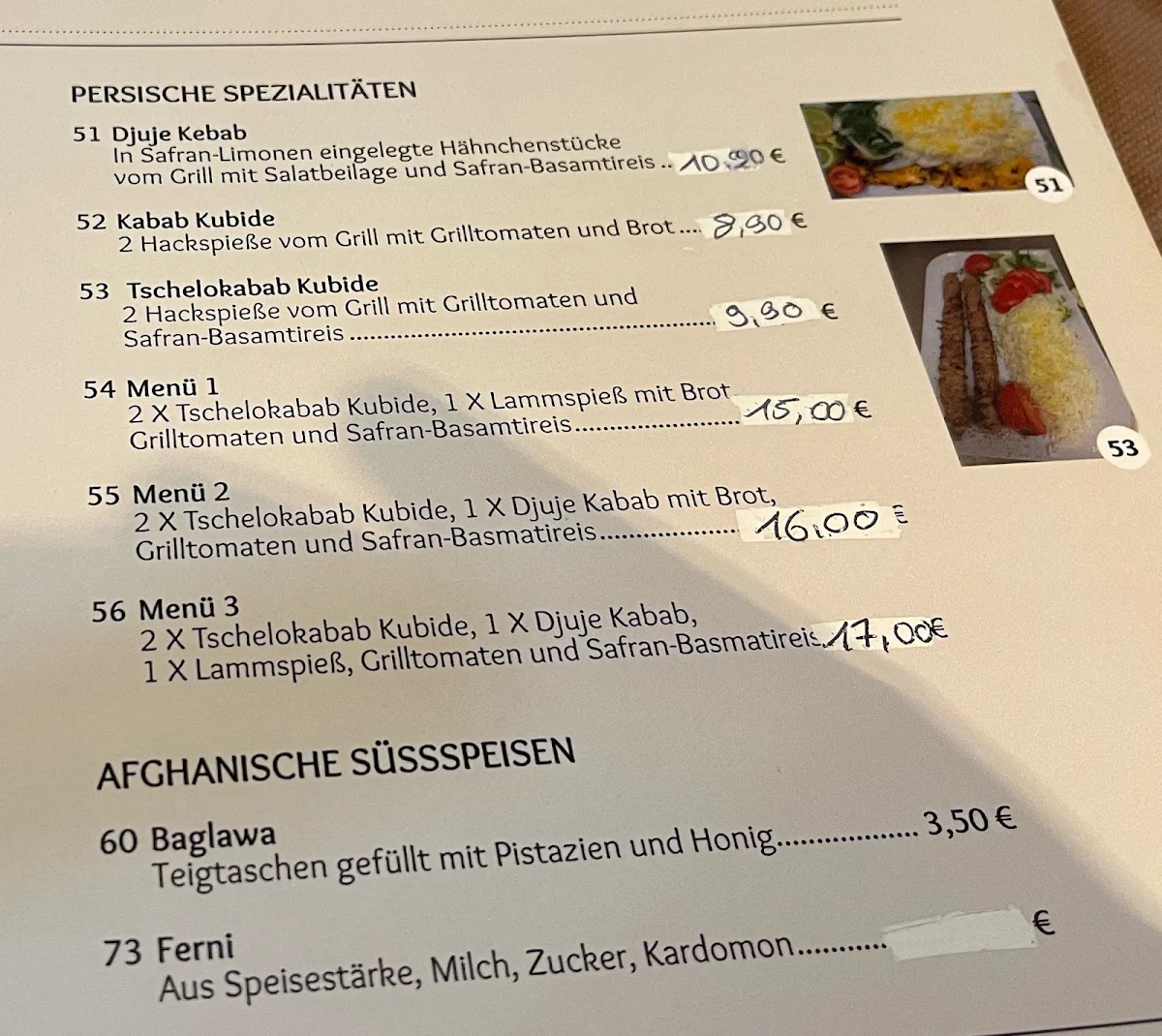 Speisekarte photo 1