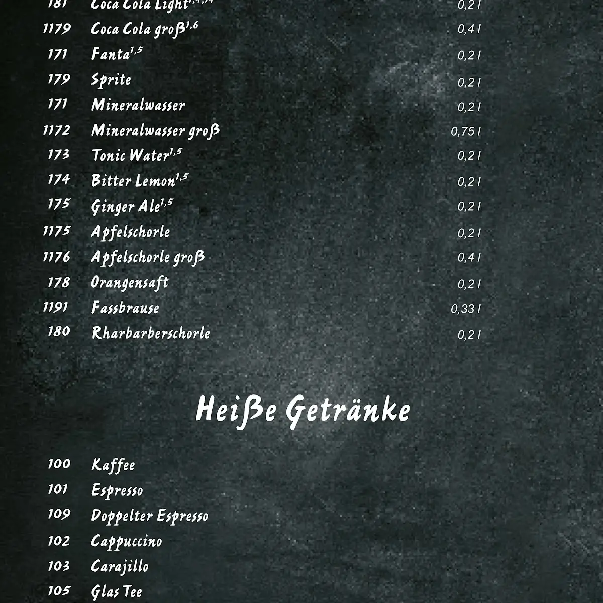 Speisekarte, El Cazador Steakhouse