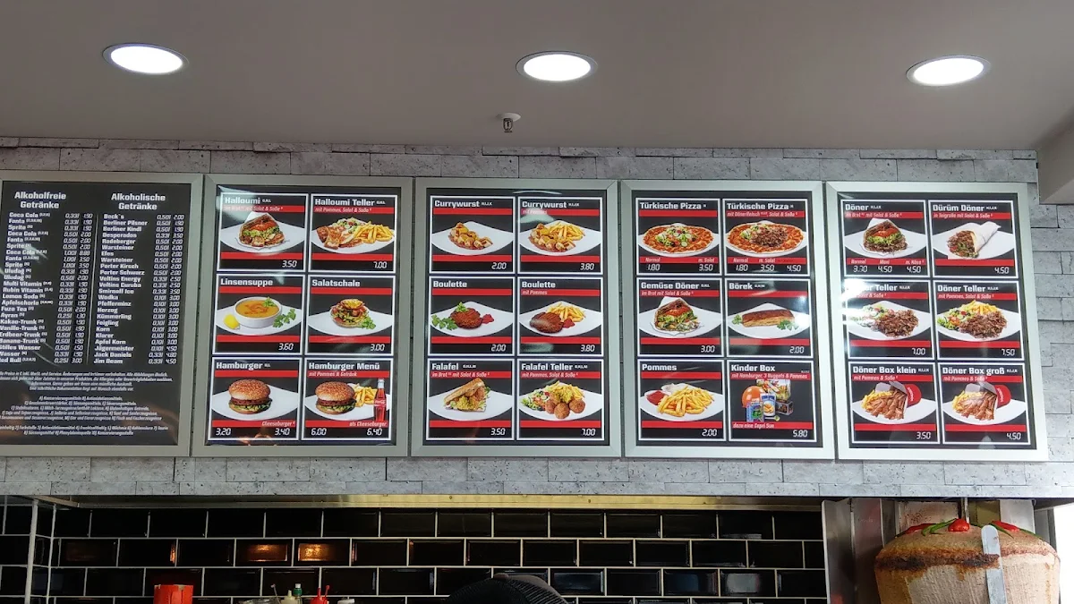 Speisekarte, Döner Times