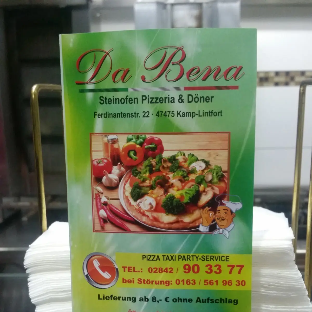 Speisekarte, Pizzeria Dello Chef 🍕