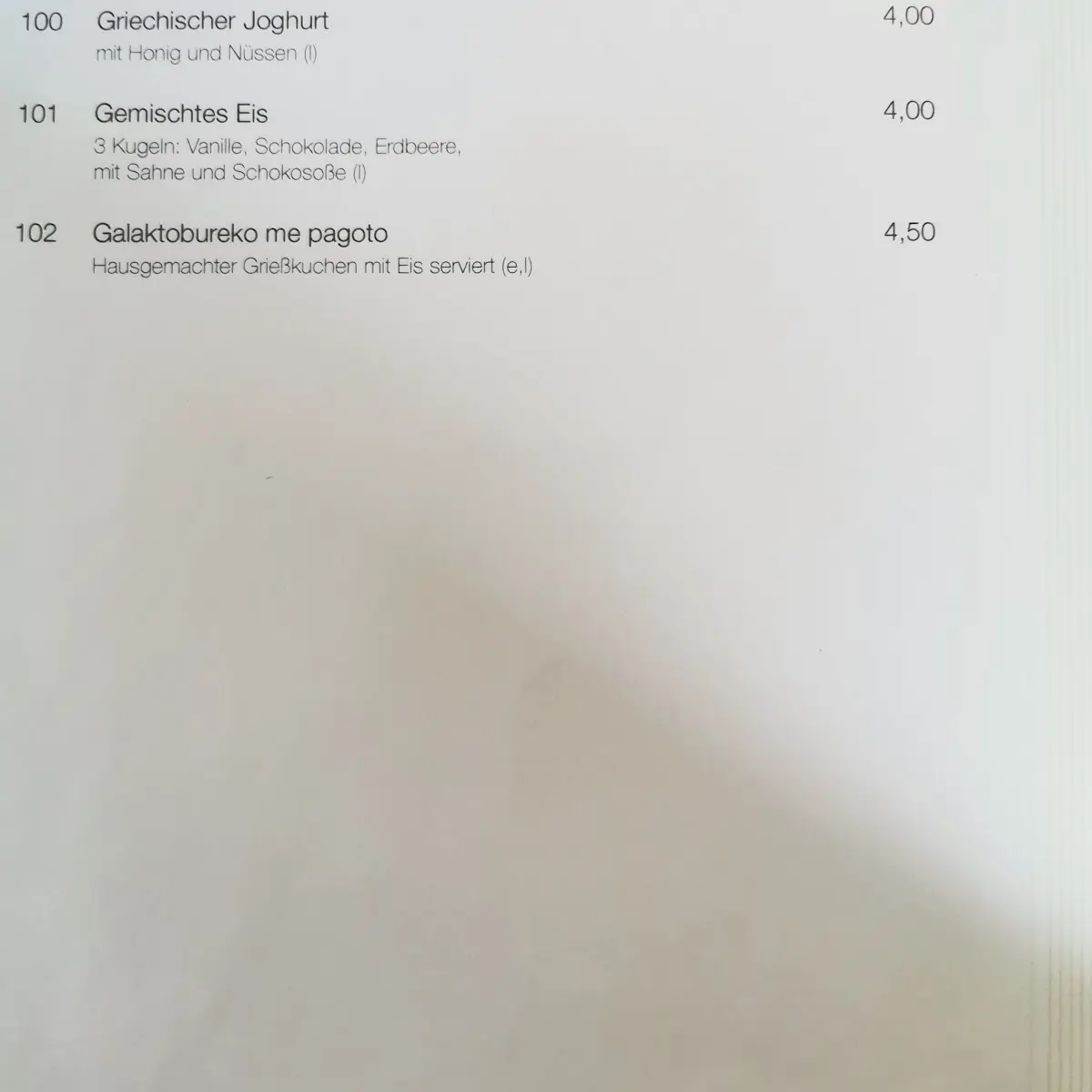 Speisekarte photo 3