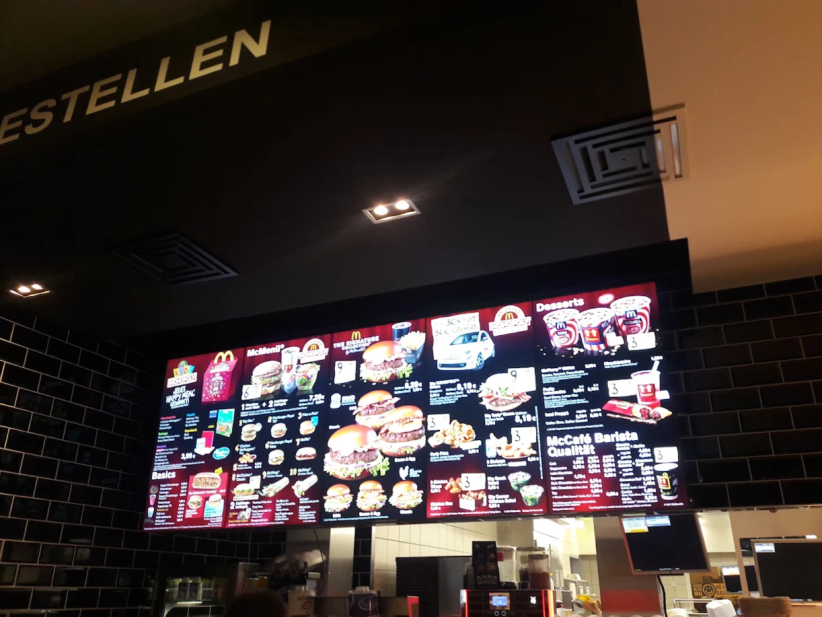 Speisekarte, McDonald's