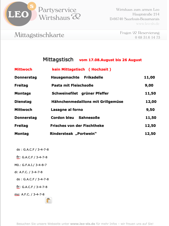 Speisekarte photo 2