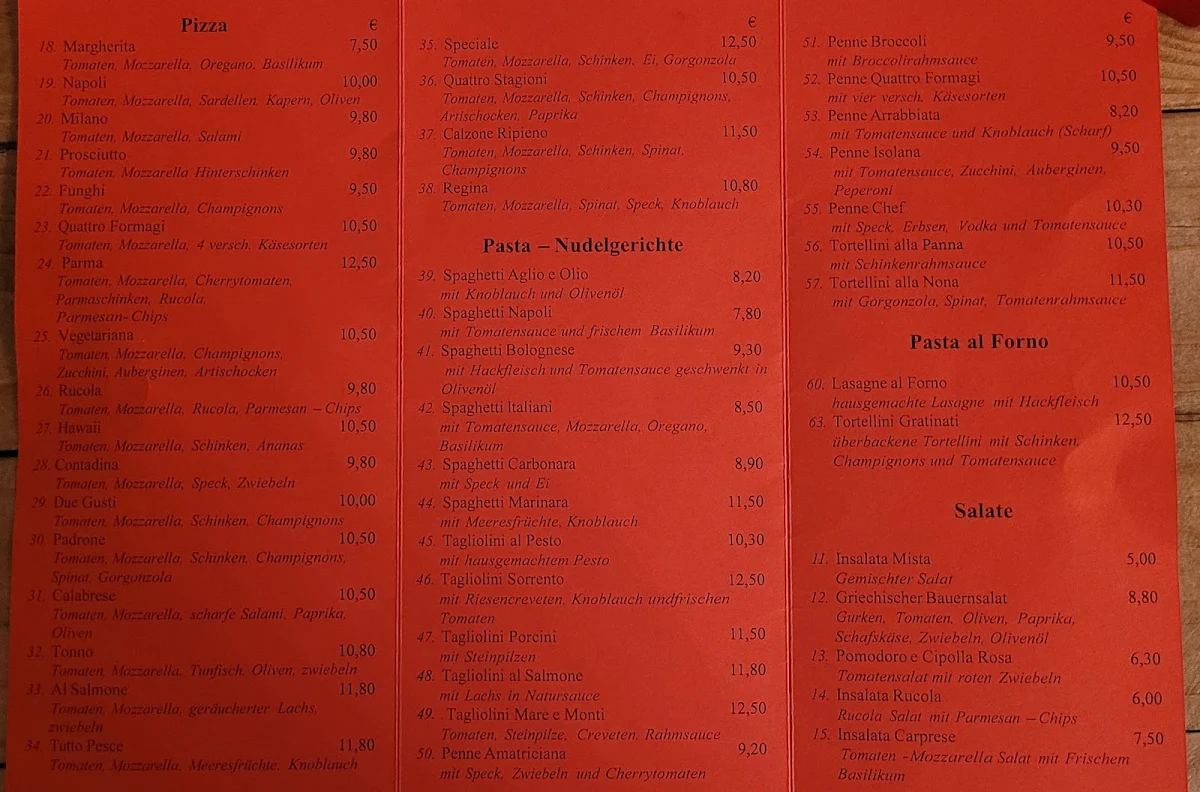 Speisekarte photo 5