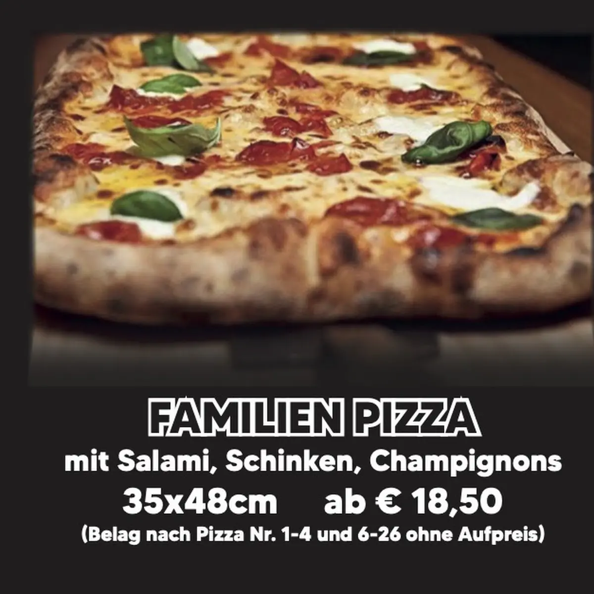 Speisekarte, Ristorante-Pizzeria "Zum Goldenen Steig"