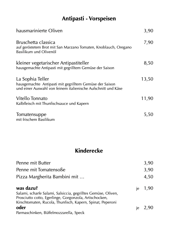 Speisekarte photo 8