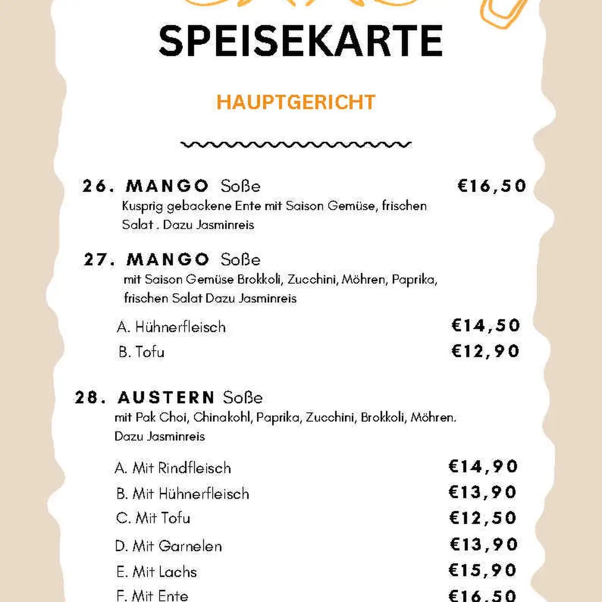 Speisekarte photo 4