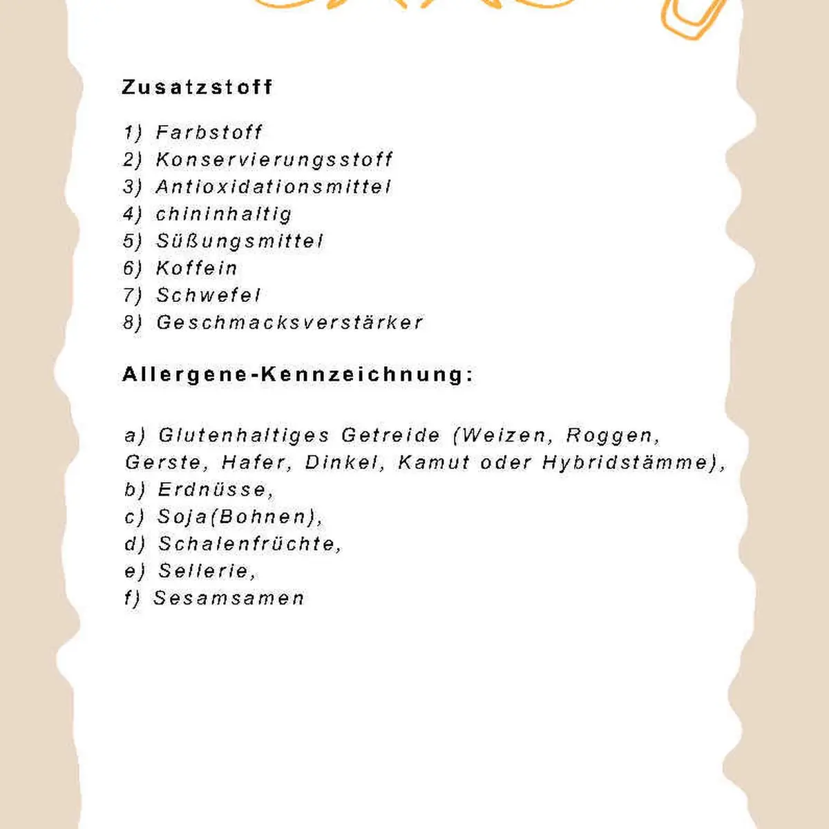 Speisekarte photo 8