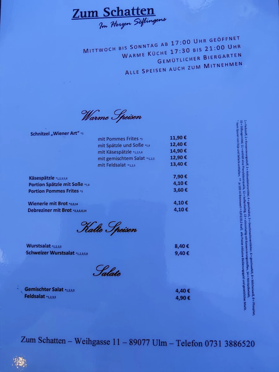 Speisekarte photo 2