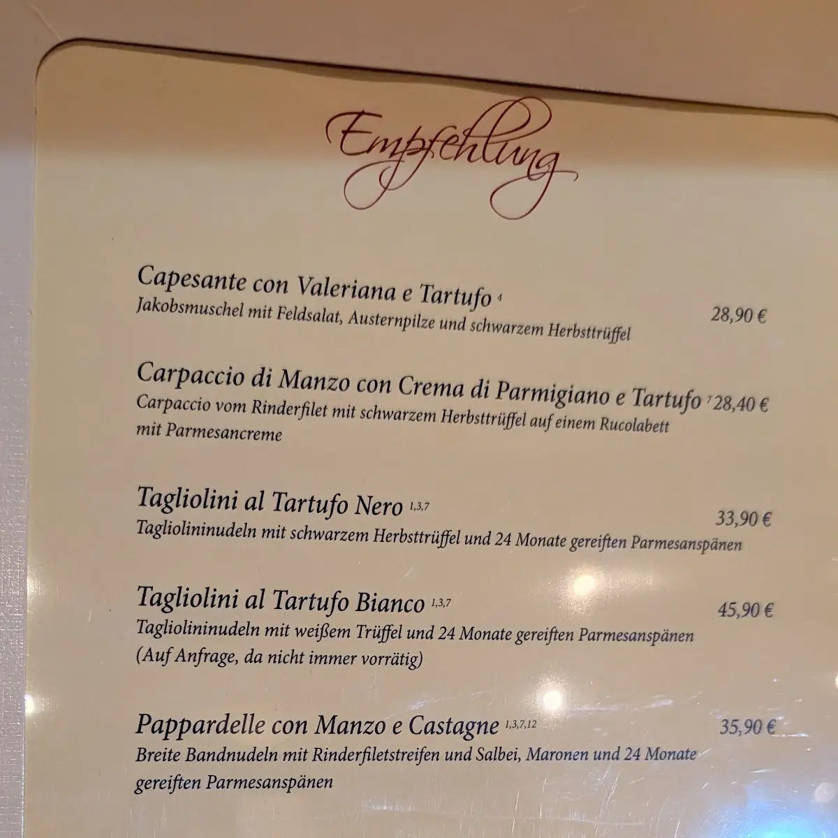 Speisekarte photo 2