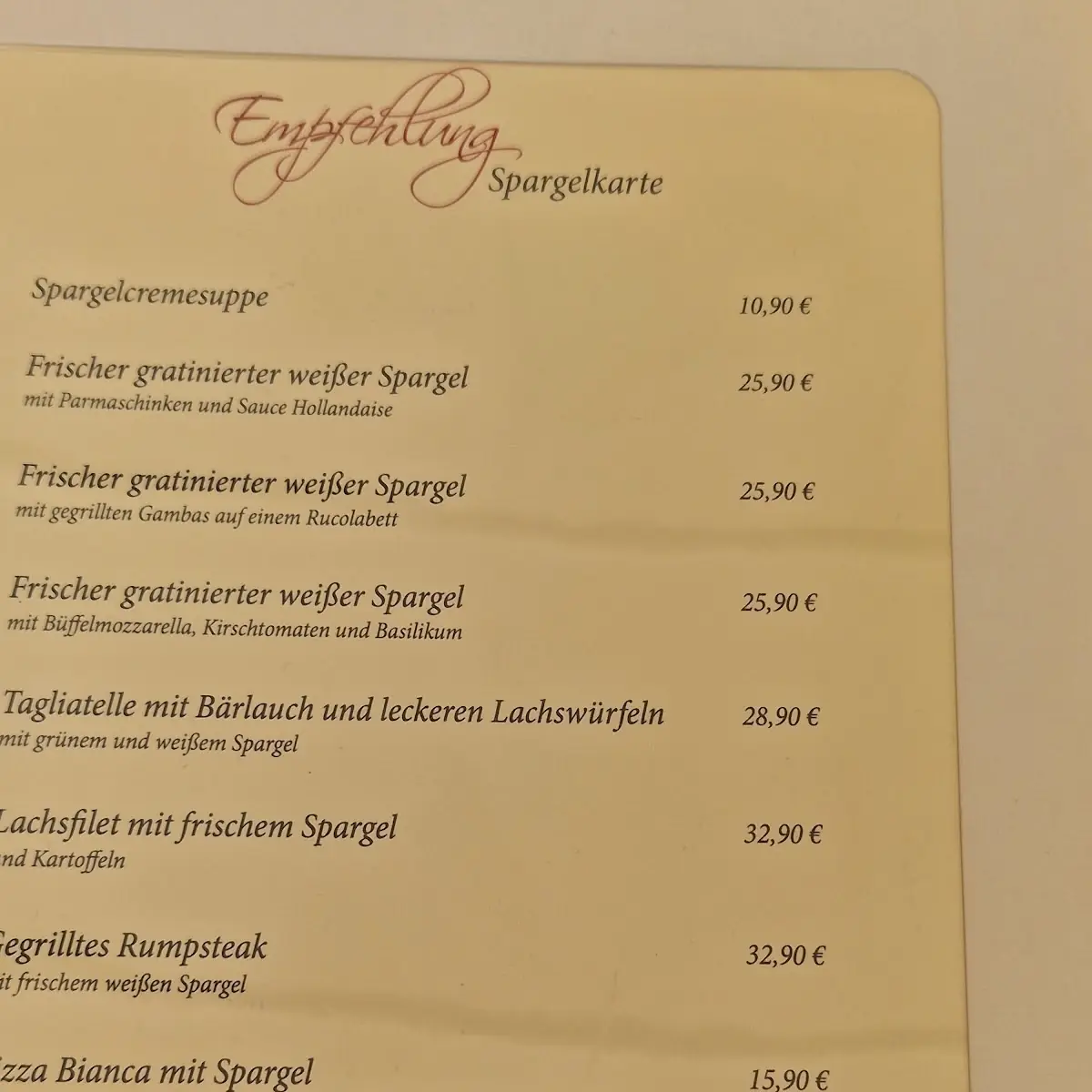 Speisekarte photo 5