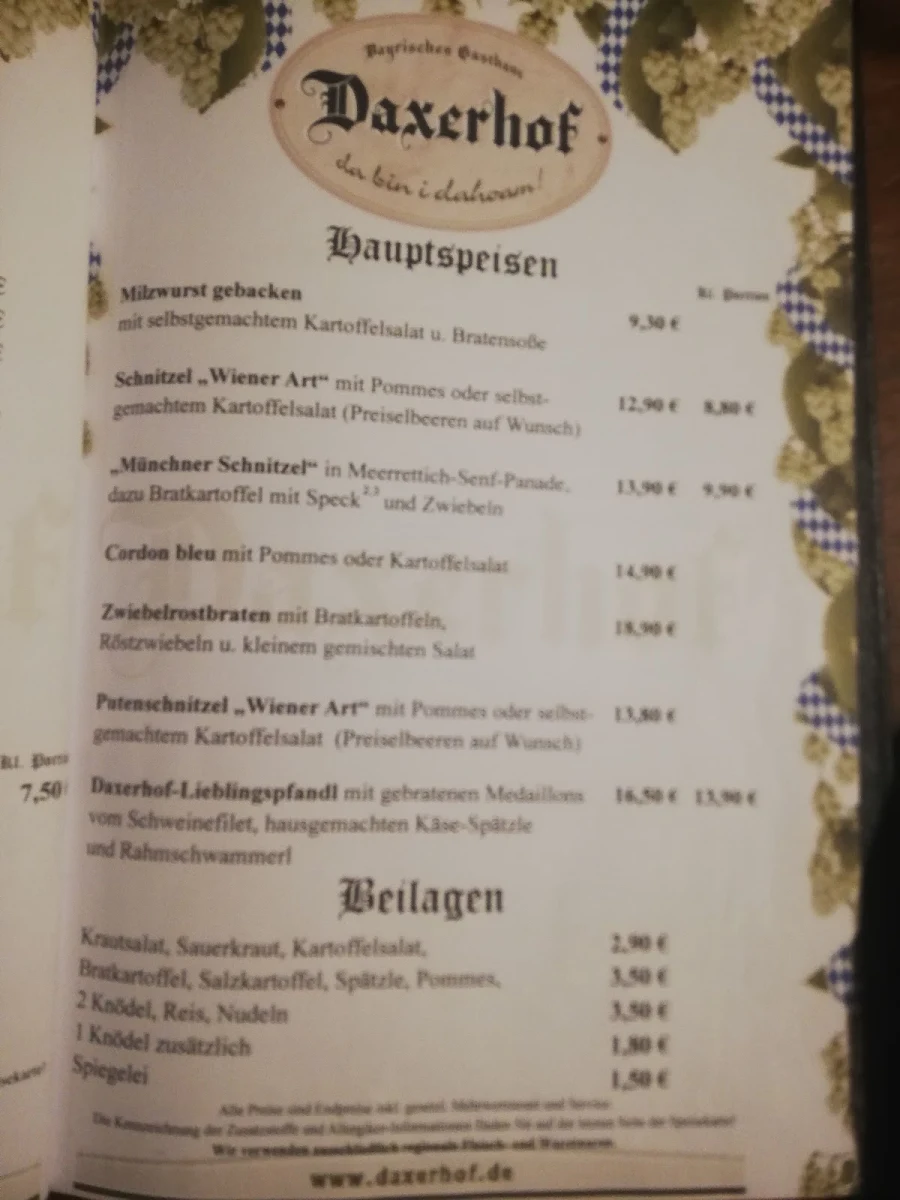 Speisekarte photo 5
