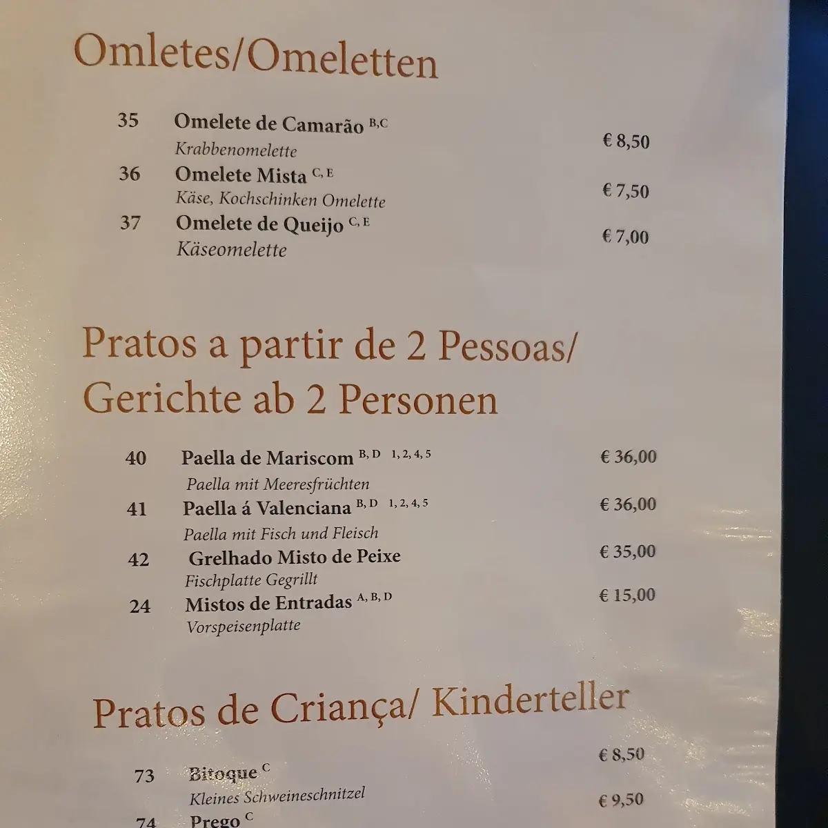 Speisekarte photo 1
