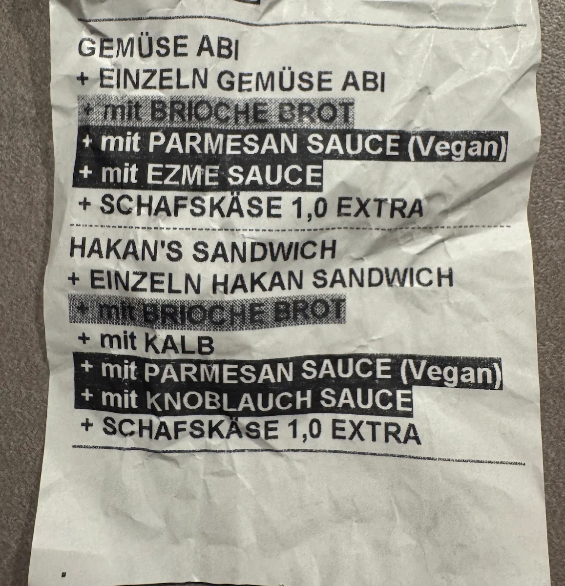 Speisekarte photo 2