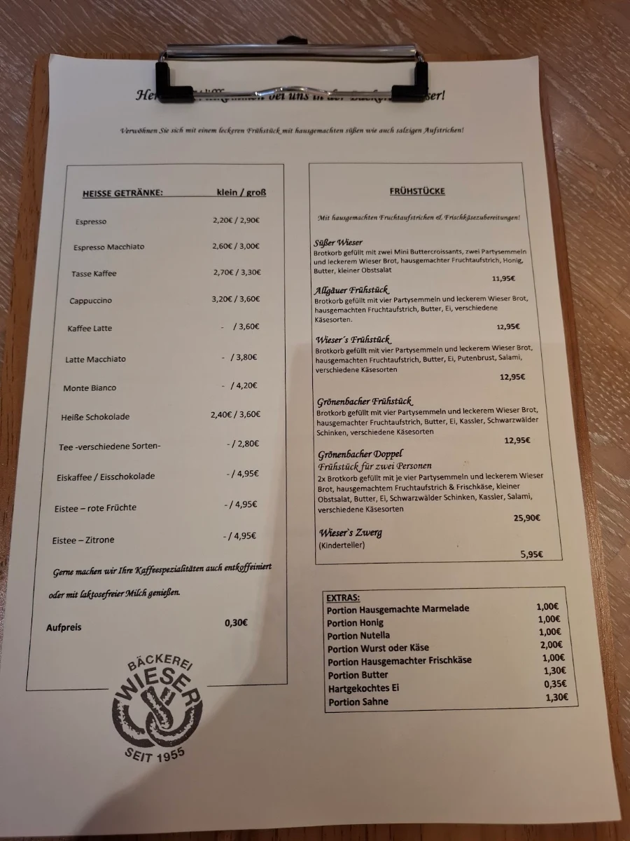 Speisekarte photo 1