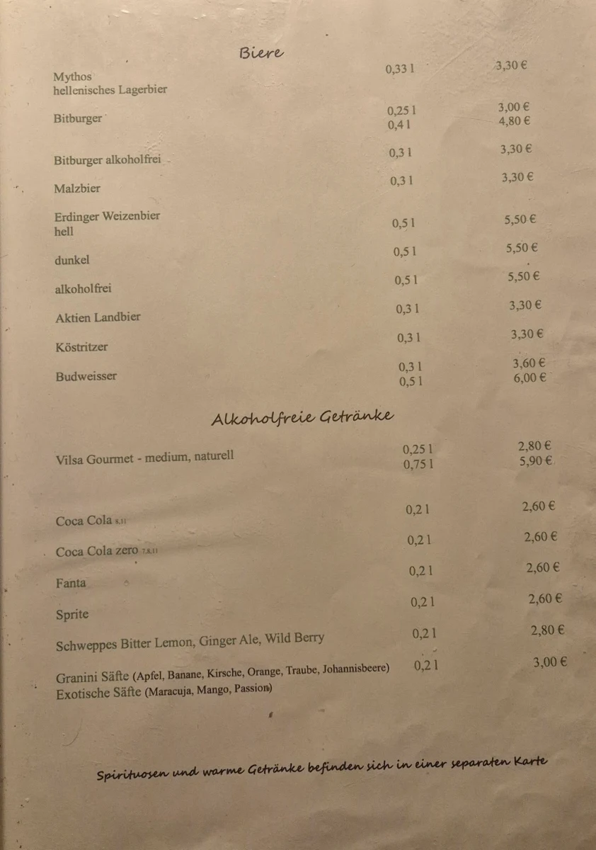 Speisekarte photo 1