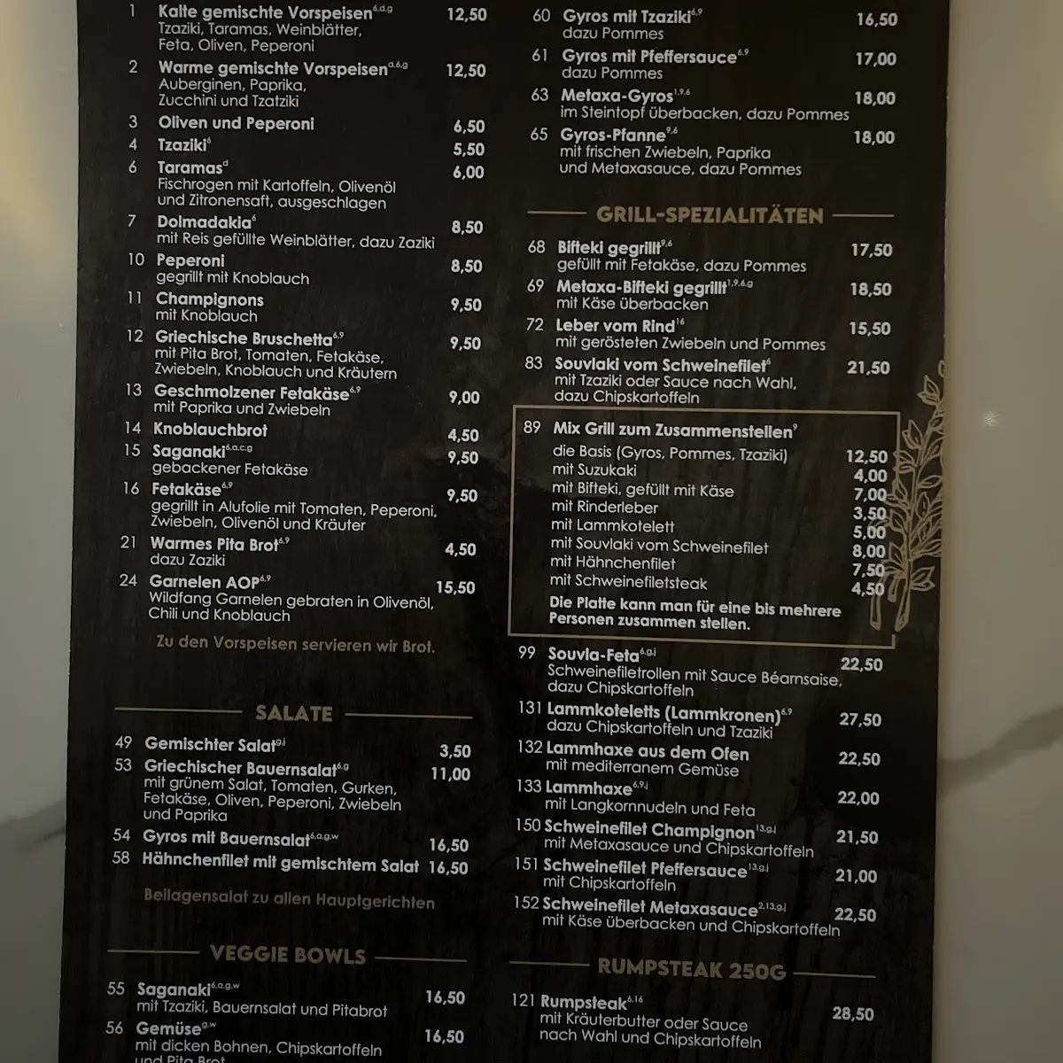 Speisekarte photo 1