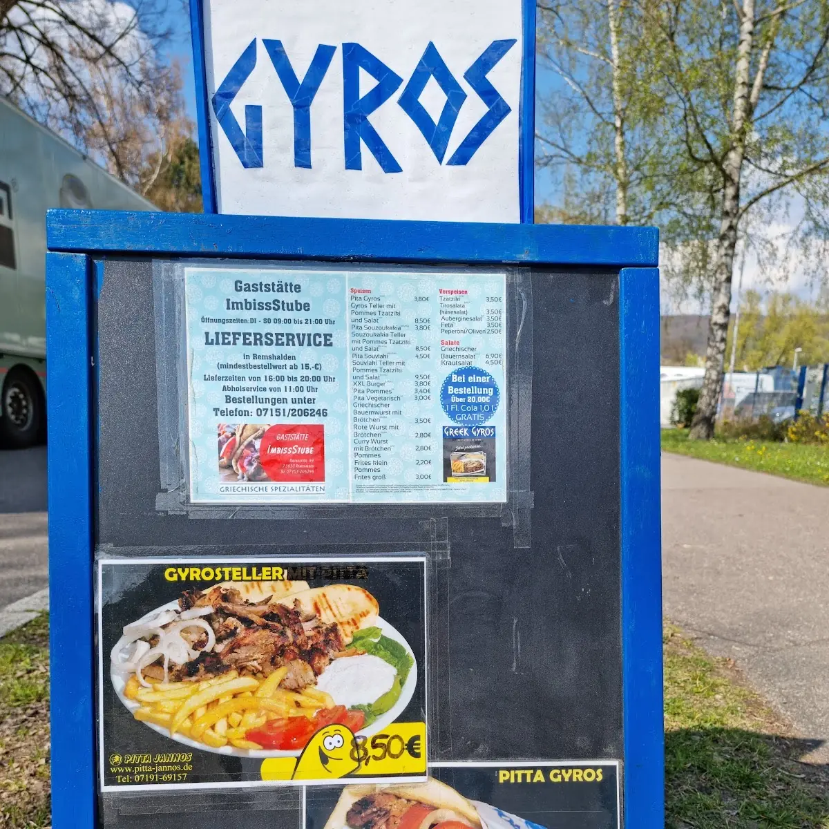 Speisekarte, Gaststätte ImbissStube