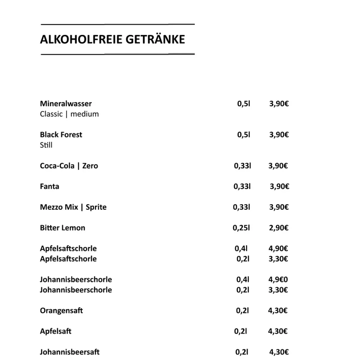 Speisekarte photo 3